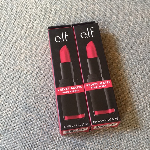 ELF Makeup Nwt Elf Velvet Matte Bold Berry Lipstick 3 Oz 2 Pack